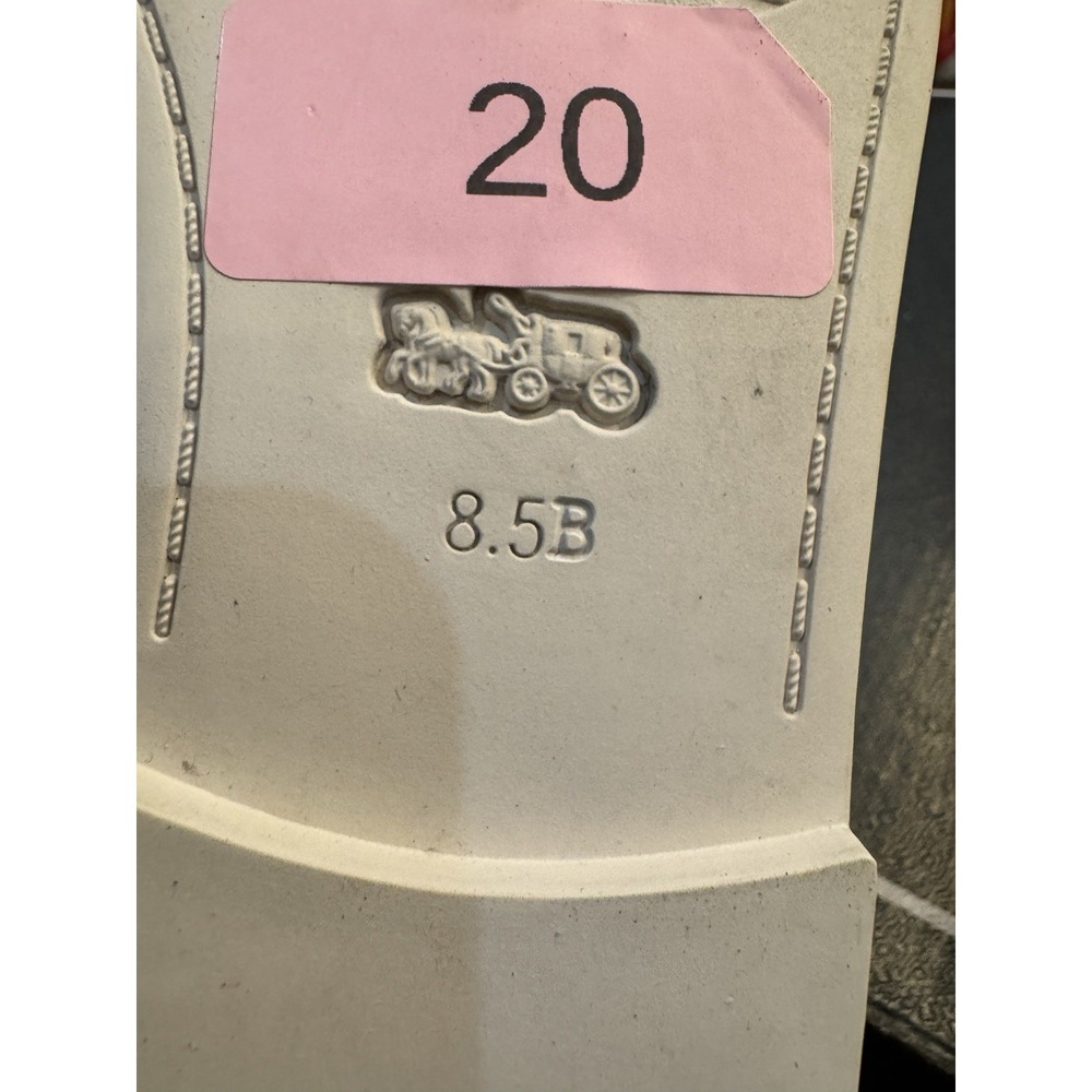 Coach Emilia Mary Jane Ballet Flat Shoes Women Size 8.5 Slip on Chalk Leather - Picture 11 of 12